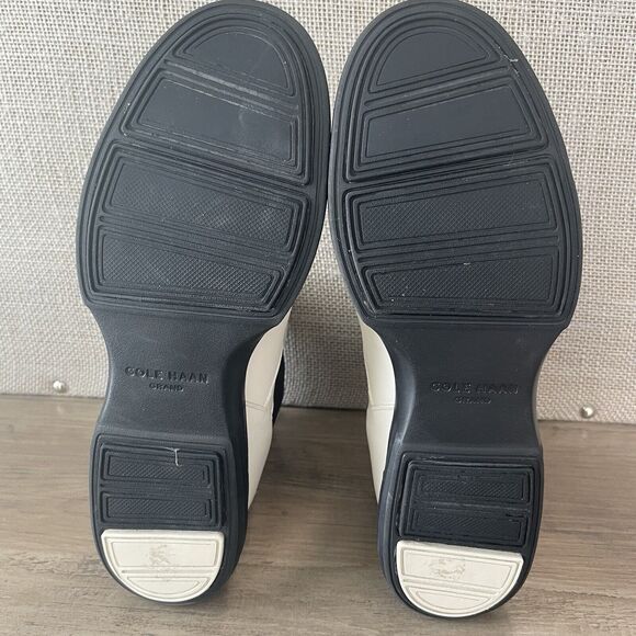 COLE HAAN | Original Grand White Leather Chelsea Boots Women's Sz 8B Waterproof - Picture 6 of 7